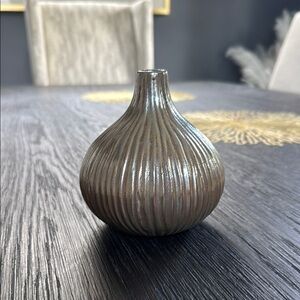 Crate&Barrel Small Metallic Vase